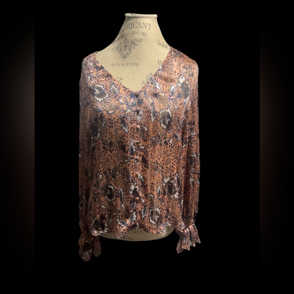 Lulu's Multicolor Floral Long Sleeve Top